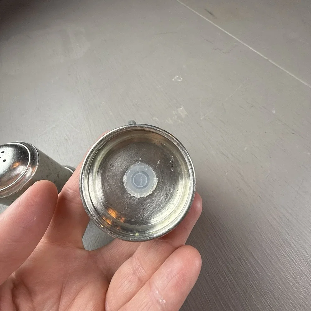 MCM Pewter Salt & Pepper Shakers Simple‎ Traditional Vintage